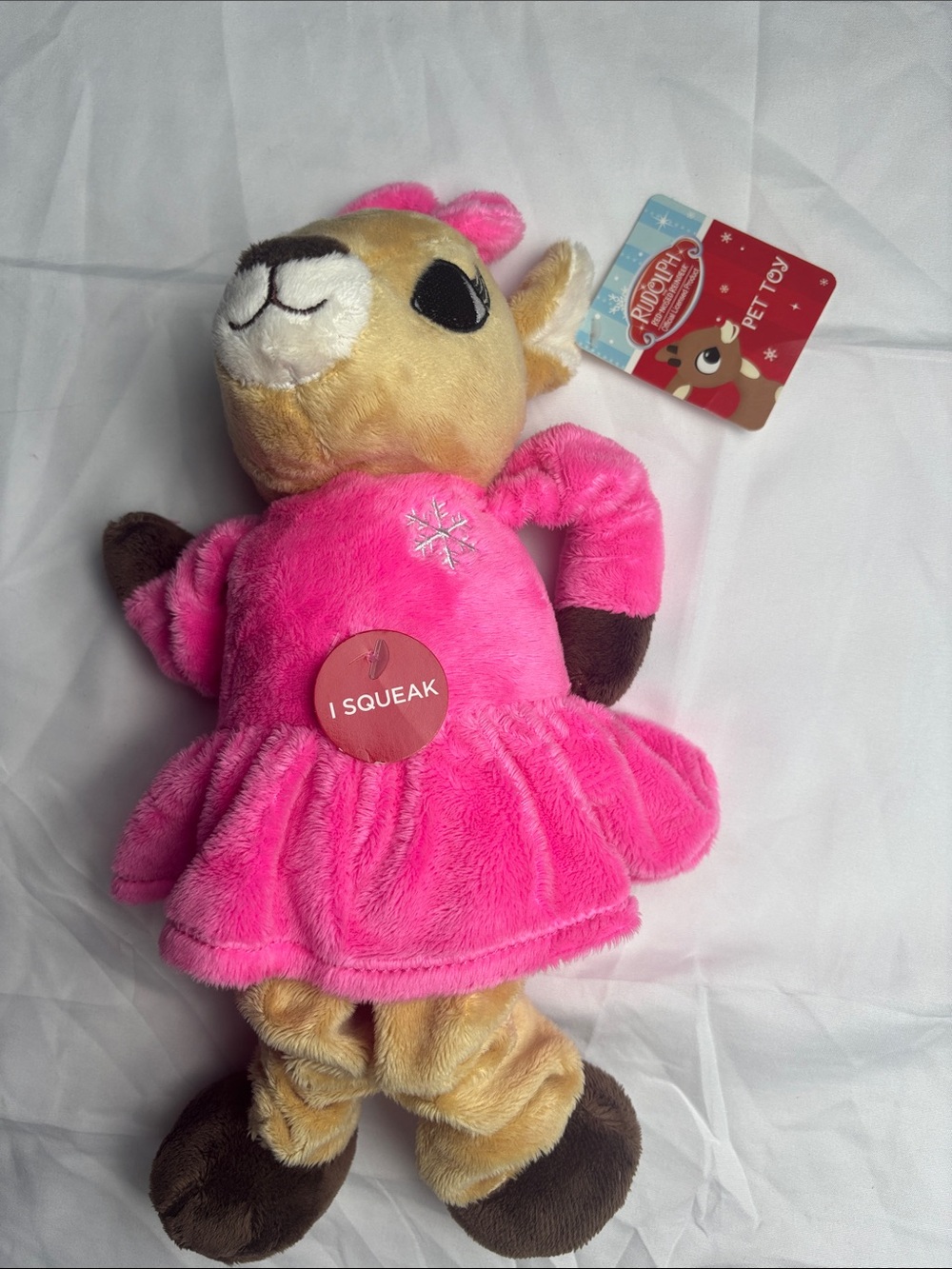BNWT Dog Toy. Clarice Reindeer 12”